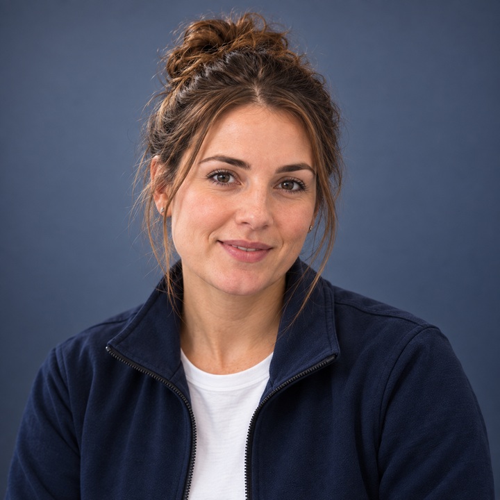 Founder headshot, warm, plain background