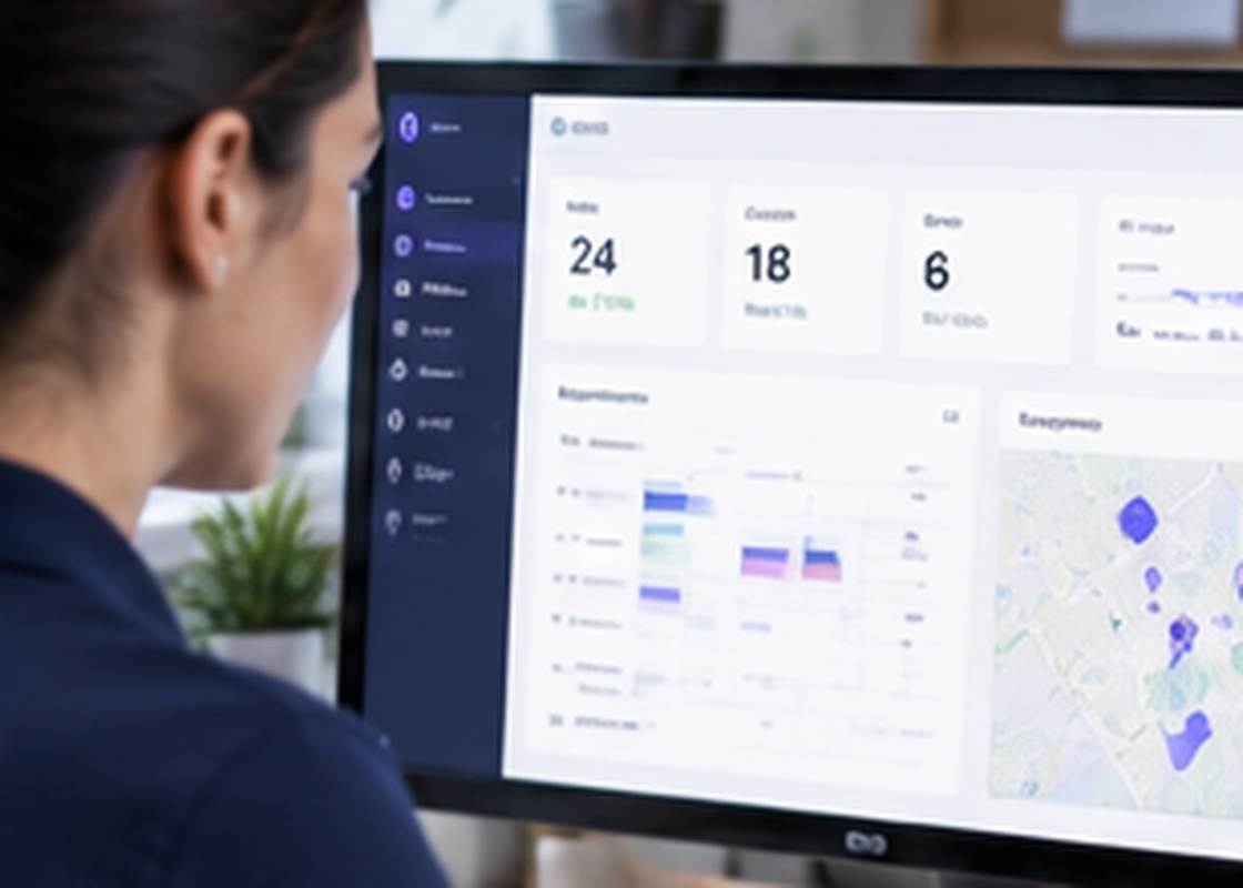 Marketer reviewing ad performance on a dashboard